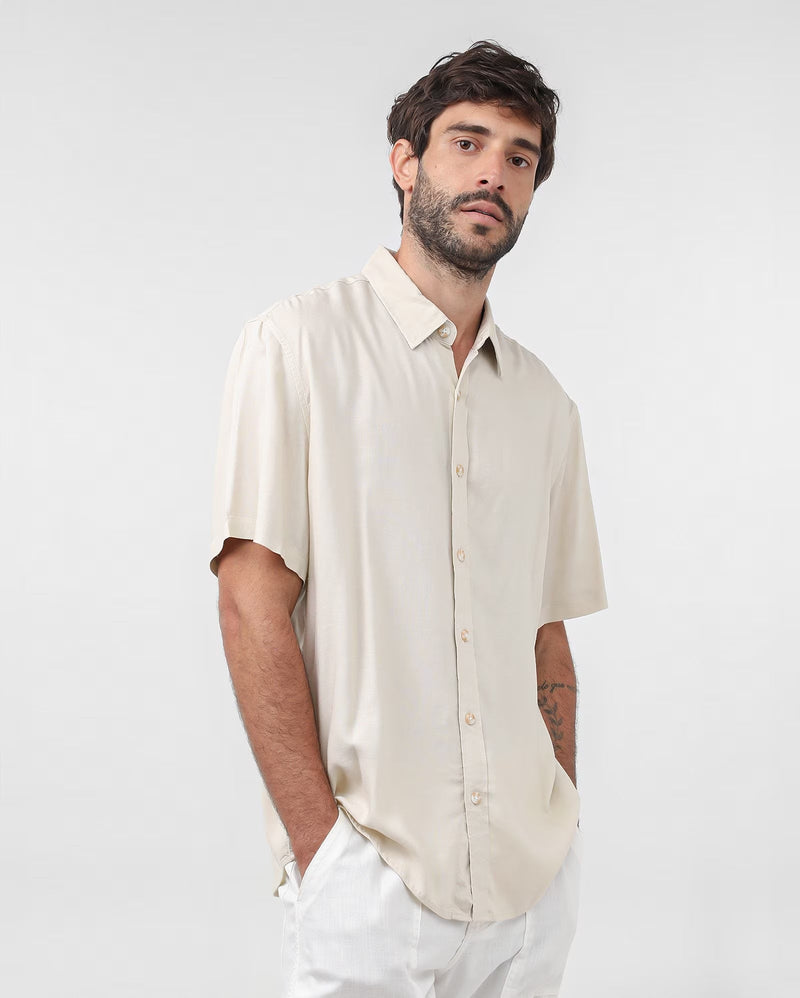 [Pague 1, Leve 3] Kit Camisas Davin Respiráveis em Viscose e Linho + BRINDES: 3 Bermudas e Relógio