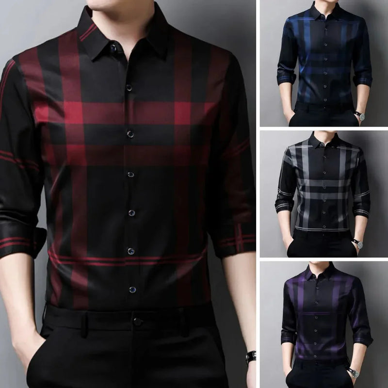 Camisa Masculina Manga Longa Xadrez