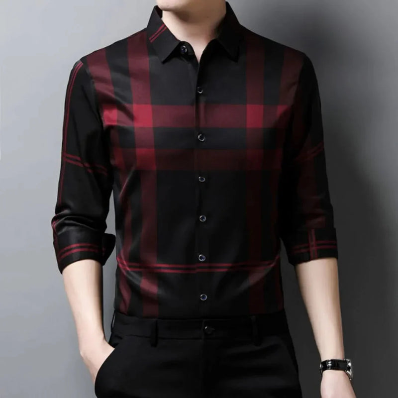 Camisa Masculina Manga Longa Xadrez