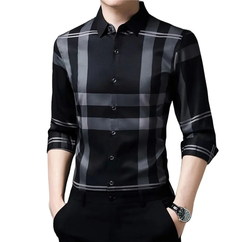 Camisa Masculina Manga Longa Xadrez