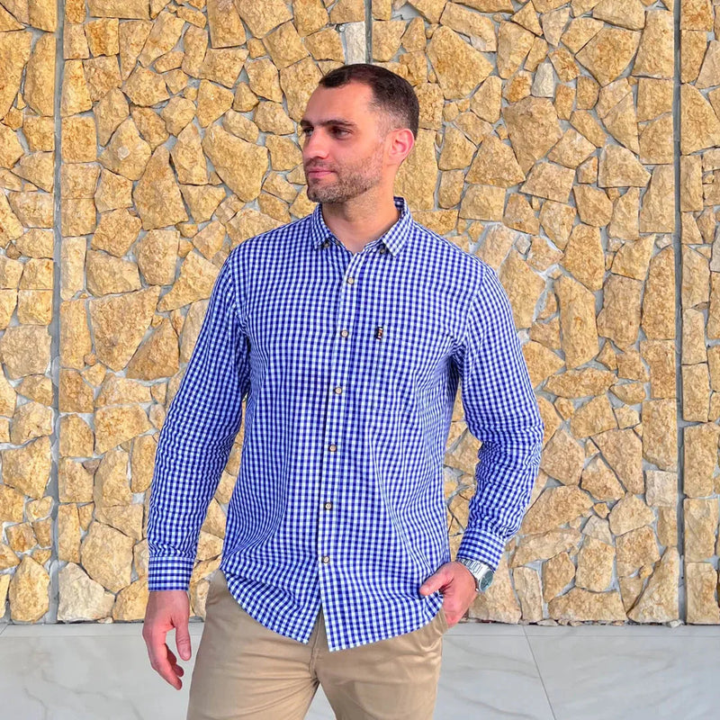 Camisa Masculina Xadrez Casual